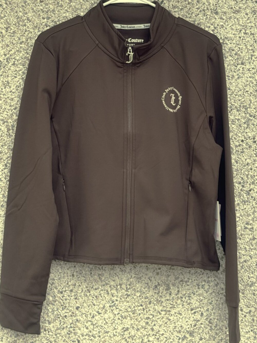 NWT Juicy Couture Sport Zip Jacket XL Chocolate Brown